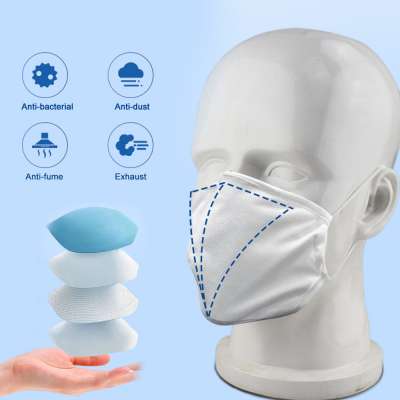 10PCS Disposable 3D KN95 Earloop Face Mask Non Woven Pm 2.5 Anti Pollution Respirator Face Mask